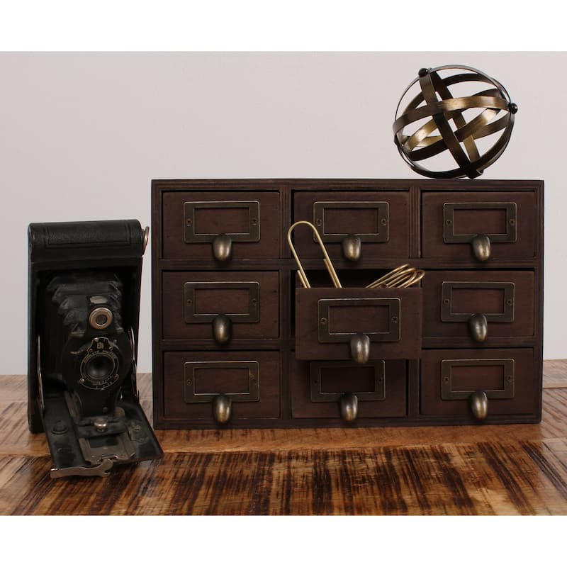 Apothecary 7.5x12x4 Desktop Rustic Wood Drawer Set