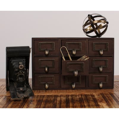 Apothecary 7.5x12x4 Desktop Rustic Wood Drawer Set