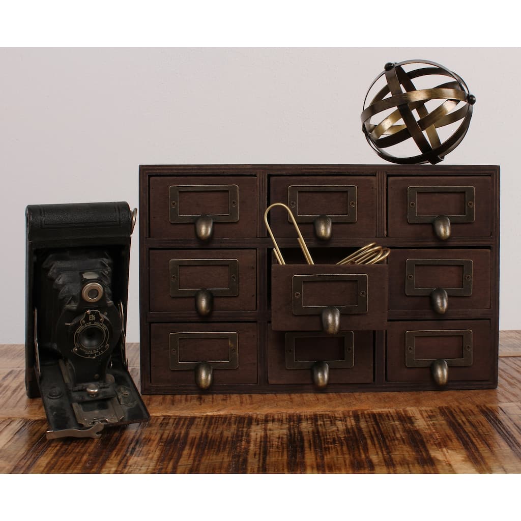 Apothecary 7.5x12x4 Desktop Rustic Wood Drawer Set