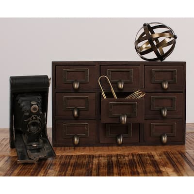 Apothecary 7.5x12x4 Desktop Rustic Wood Drawer Set