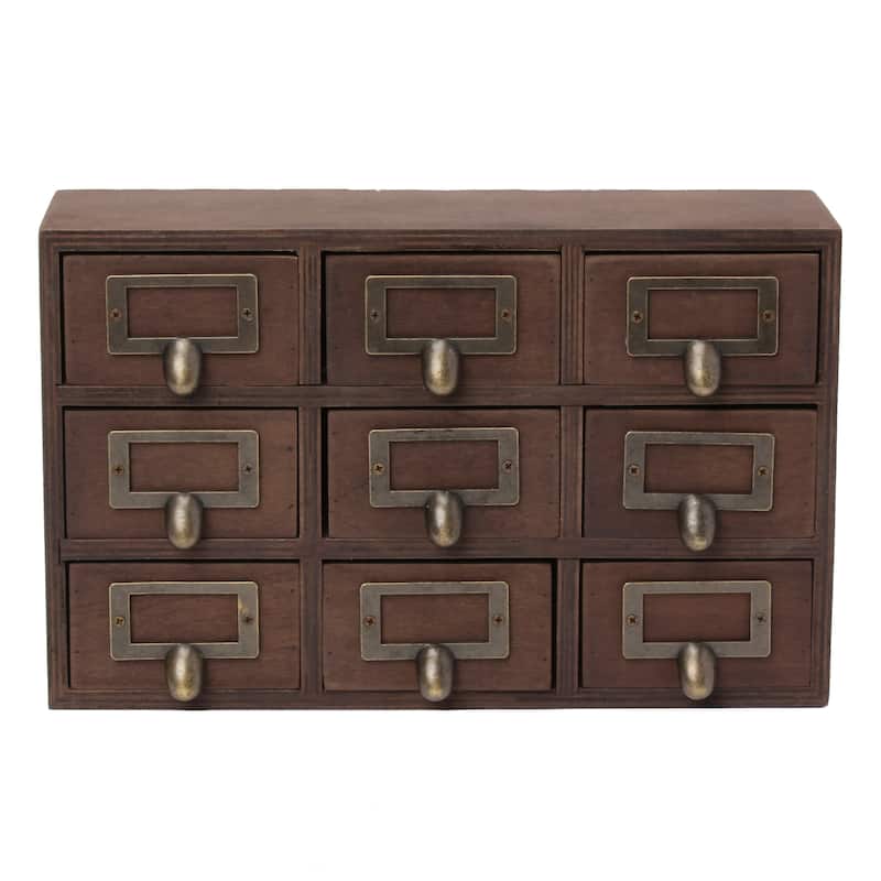 Apothecary 7.5x12x4 Desktop Rustic Wood Drawer Set