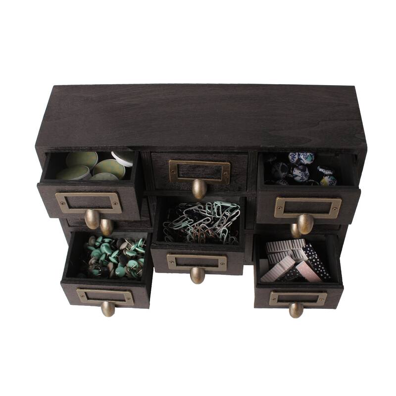 Apothecary 7.5x12x4 Desktop Rustic Wood Drawer Set