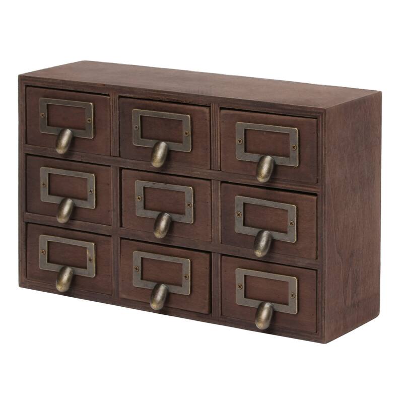 Apothecary 7.5x12x4 Desktop Rustic Wood Drawer Set