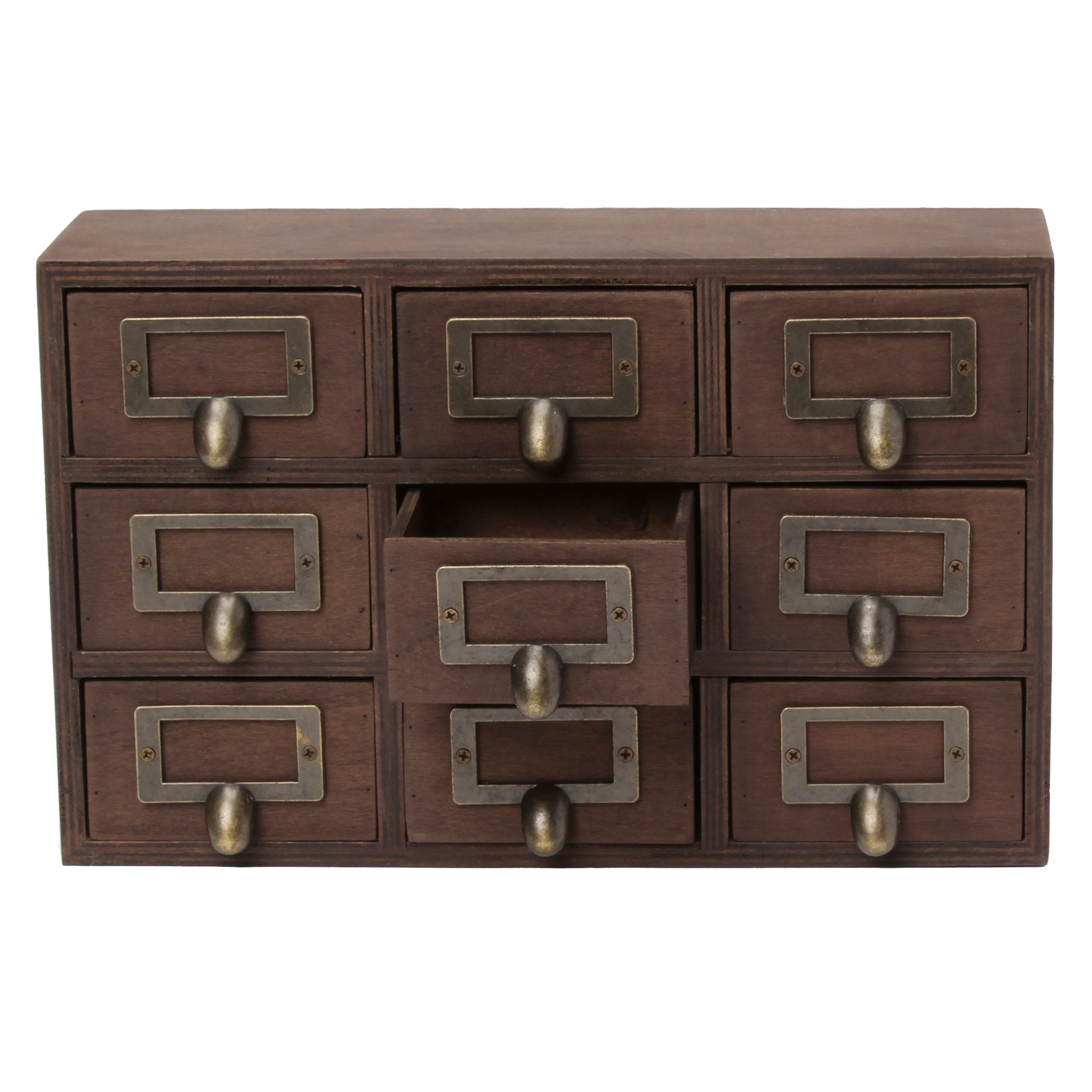 16 Drawers Vintage Wood Storage Box Apothecary Medicine Cabinet Drawer  Organizer