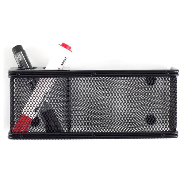 Shop Safco Onyx Black Metal Mesh Desk Organizer Free Shipping On