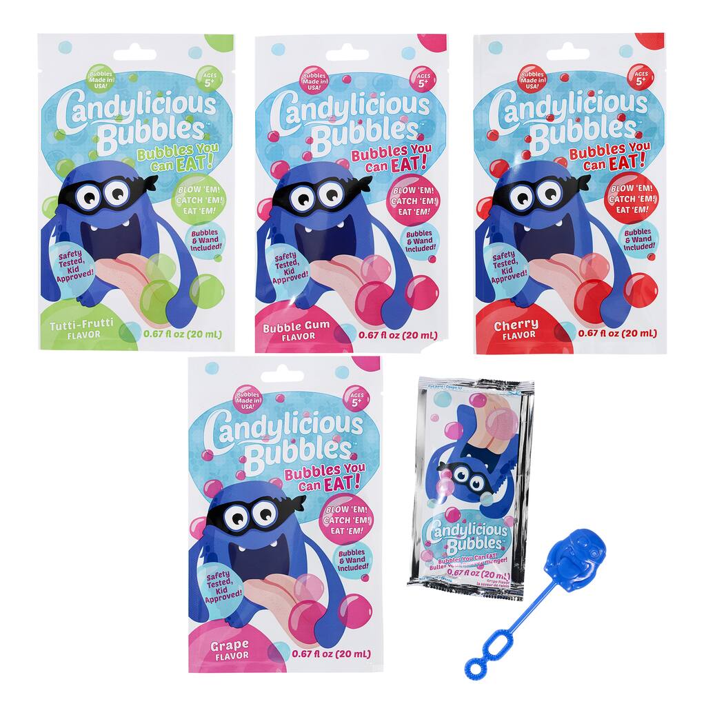 Candylicious Bubbles with Wand 4 Pack