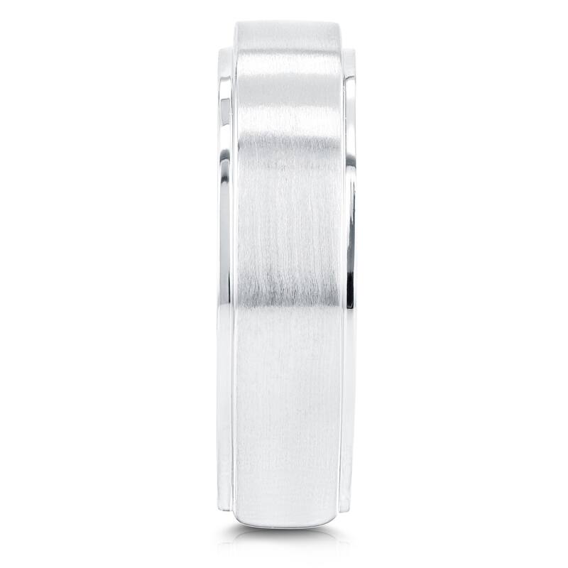 Annello by Kobelli Two Collection 14k White Gold 1/8ct. TDW 2-stone Diamond Unisex Wedding Band
