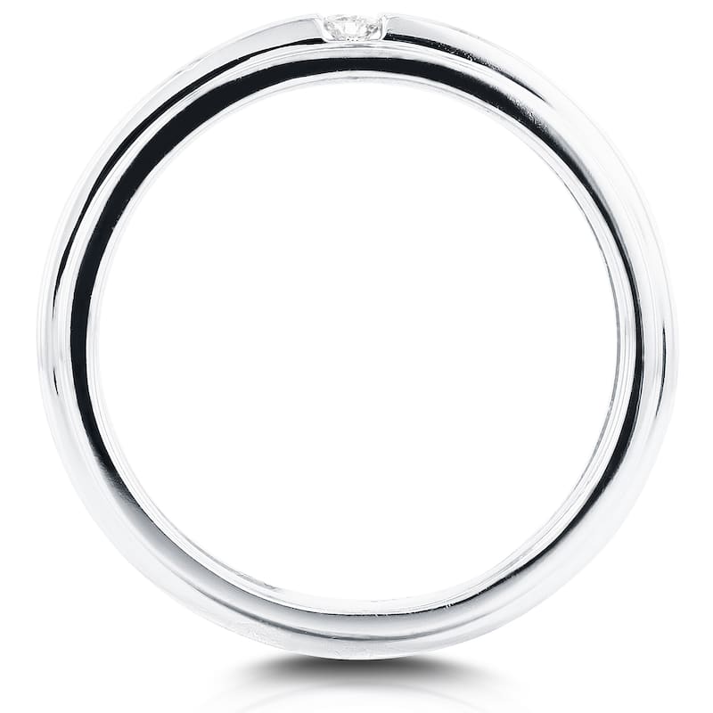 Annello by Kobelli Two Collection 14k White Gold 1/8ct. TDW 2-stone Diamond Unisex Wedding Band