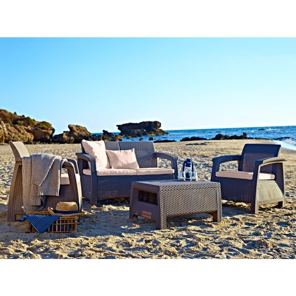 Garden Furniture All Weather keter corfu love seat all-weather outdoor brown patio garden Garden Furniture All Weather keter corfu love seat all-weather outdoor brown patio garden