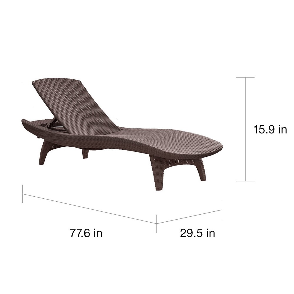 keter pacific chaise sun lounger and side table set stores