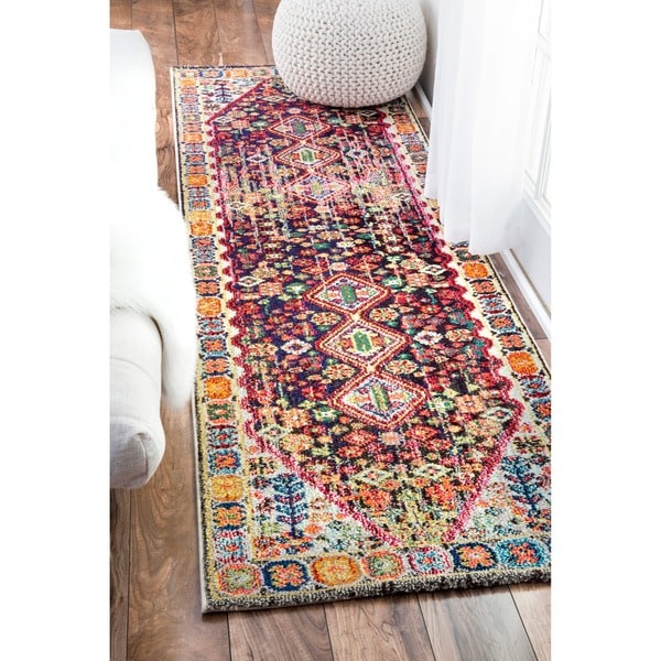 nuLOOM Distressed Traditional Flower Persian Area Rug