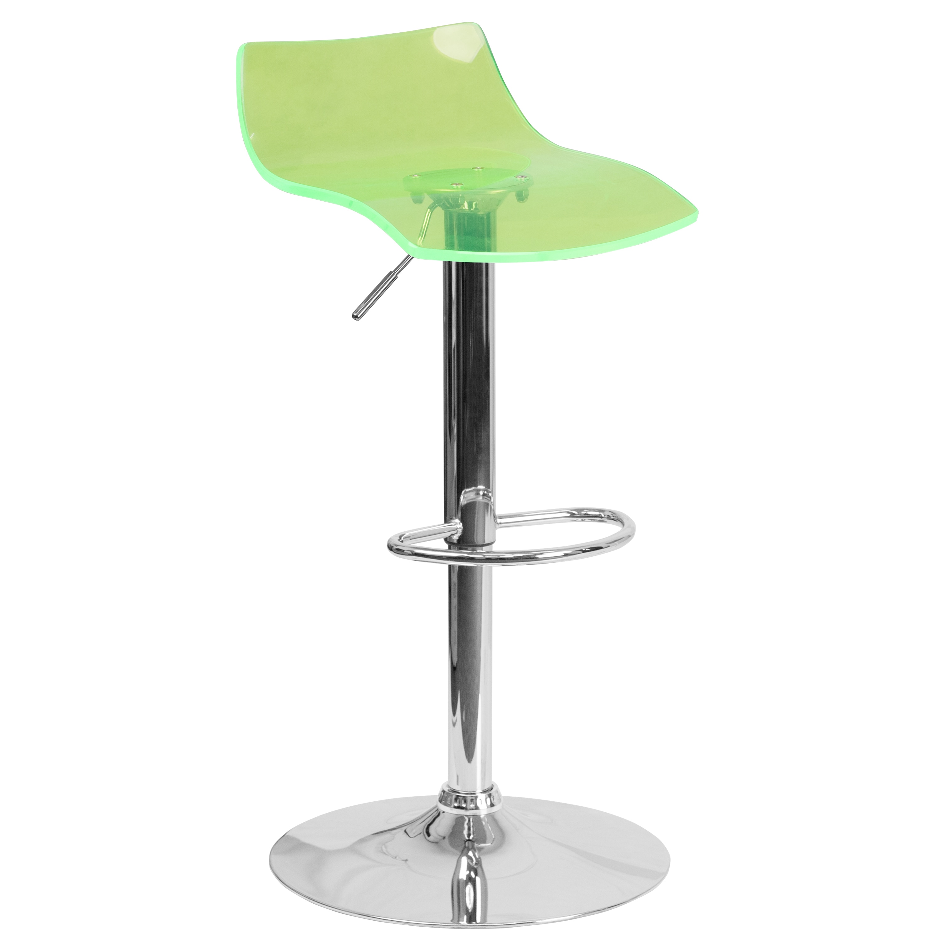 green acrylic bar stools