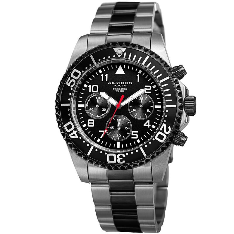 Akribos XXIV Men's Quartz Chronograph Two-Tone Stainless Steel Bracelet Watch