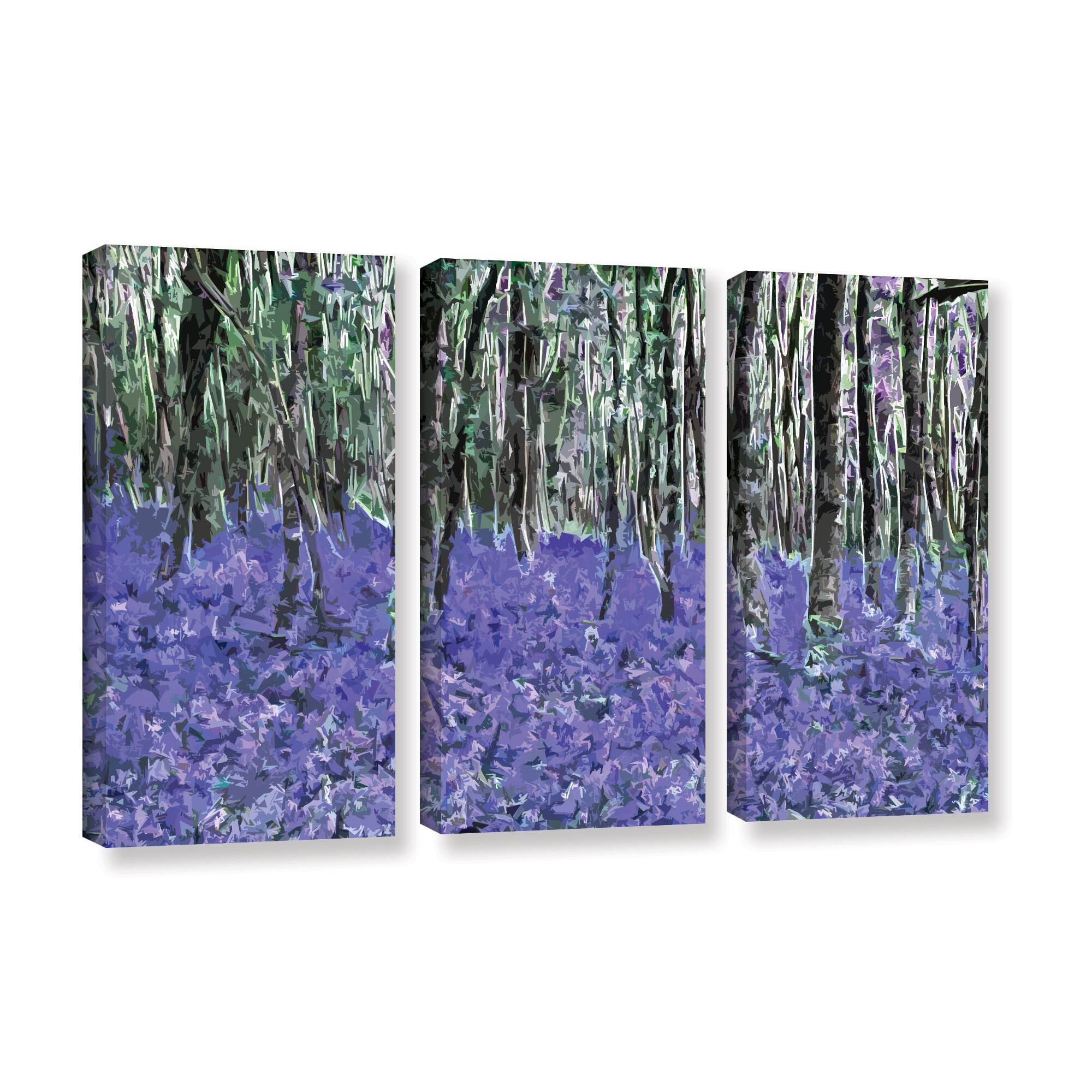 Shop Ken Skehan's 'Natural Abstract Bluebell Woods' 3-Piece Gallery ...