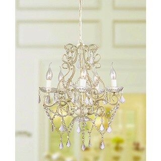 Elanee 5-light Clear Acrylic Crystal 43-inch Chandelier (Elanee Clear Acrylic Crystal Chandelier) - Chandeliers For Bedrooms by Overstock.com