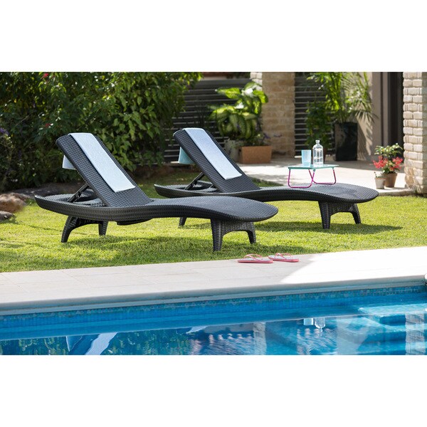Keter set of 2 pacific sun lounge sales