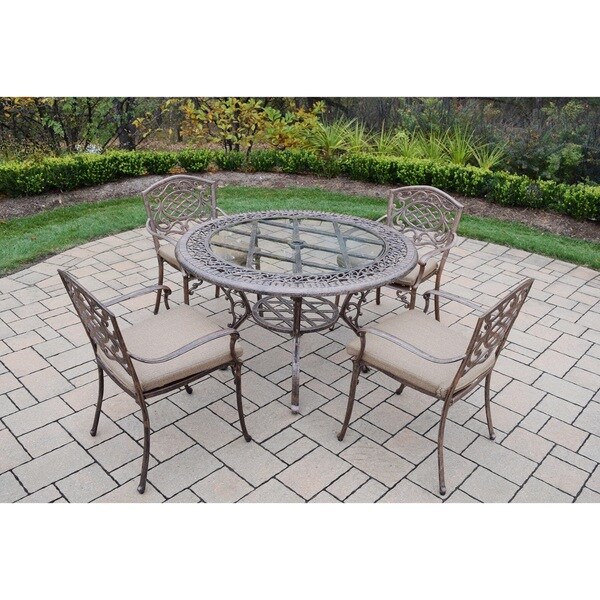 Dakota Cast Aluminum 5-piece Patio Dining Set