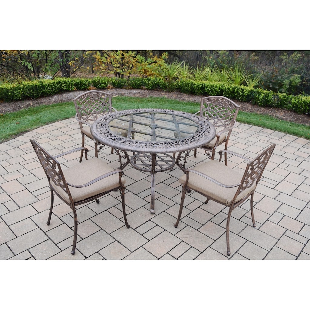 Dakota Cast Aluminum 5-piece Patio Dining Set