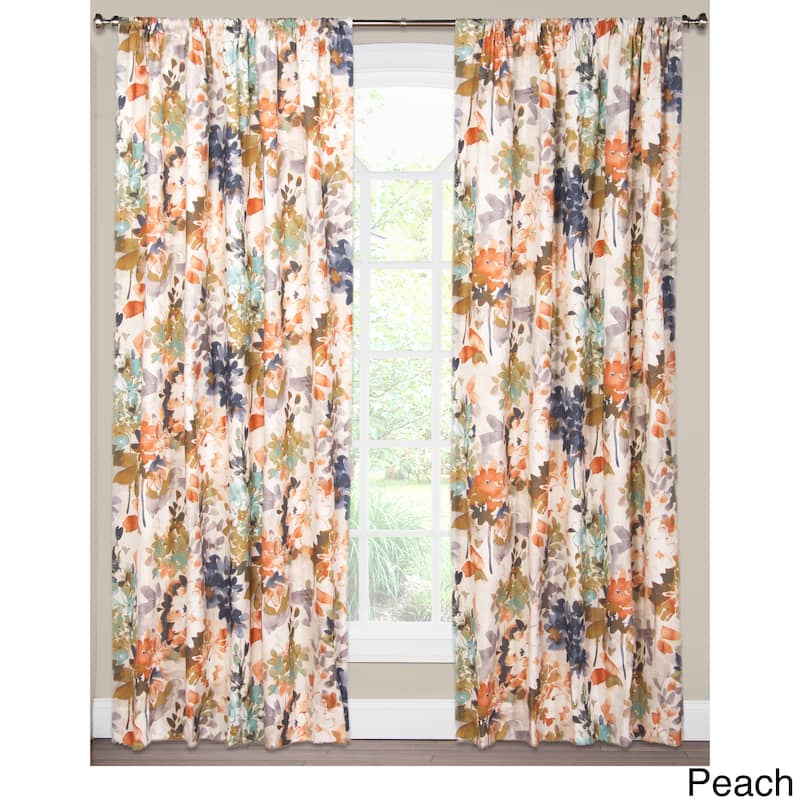 SIScovers Multi-color Cotton Floral Curtain Panel
