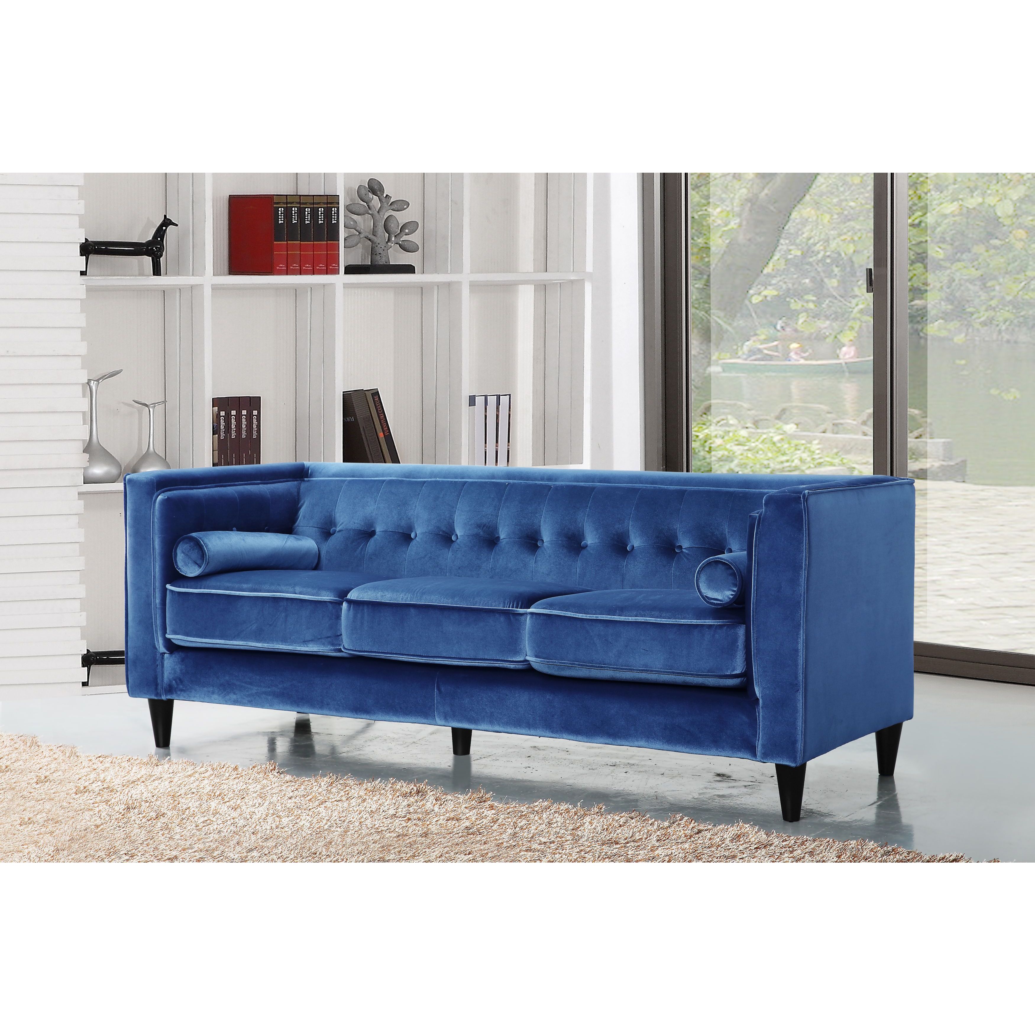 baby blue velvet sofa