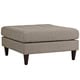 preview thumbnail 3 of 18, Empress Button Tufted Linen Bench Polyester/Fabric - Granite