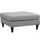 preview thumbnail 11 of 18, Empress Button Tufted Linen Bench Polyester/Fabric - Light Gray