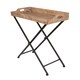 Kate and Laurel Marmora Black Metal and Rustic Wood Folding Tray Table - Thumbnail 7