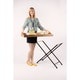 Kate and Laurel Marmora Black Metal and Rustic Wood Folding Tray Table - Thumbnail 4