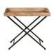 Kate and Laurel Marmora Black Metal and Rustic Wood Folding Tray Table - Thumbnail 8