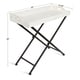 Kate and Laurel Marmora Black Metal and Rustic Wood Folding Tray Table - Thumbnail 12
