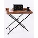 Kate and Laurel Marmora Black Metal and Rustic Wood Folding Tray Table - Thumbnail 3
