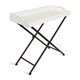 Kate and Laurel Marmora Black Metal and Rustic Wood Folding Tray Table - Thumbnail 11