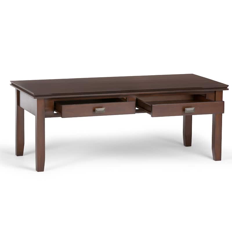 WYNDENHALL Stratford SOLID WOOD 46 inch Wide Rectangle Transitional Coffee Table - 46 Inches wide