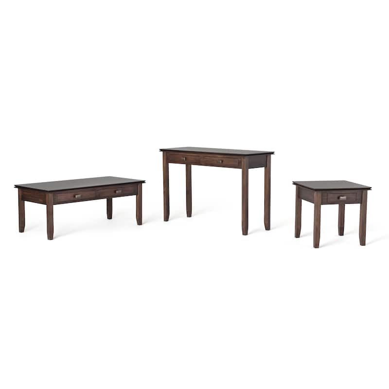 WYNDENHALL Stratford SOLID WOOD 46 inch Wide Rectangle Transitional Coffee Table - 46 Inches wide