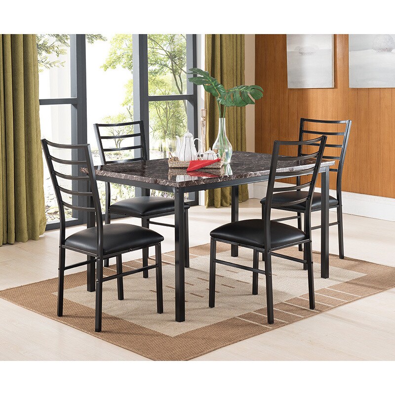 K and B Furniture Co KandB Black Finish Dining Table (D107-5)