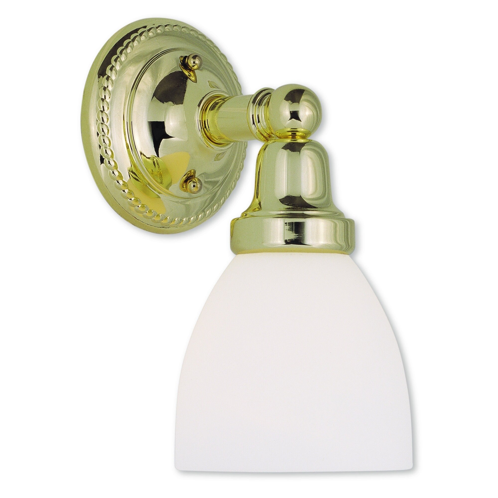 Shop Livex Lighting Classic 1 Light Polished Brass Bath Light