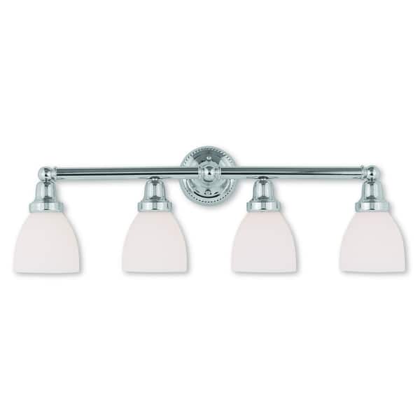 Livex Lighting Clic Polished Chrome 4 Light Bath Livex Lighting Clic Polished Chrome 4 Light Bath