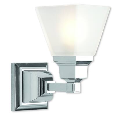 Livex Lighting Mission Silver Steel 1-light Sconce