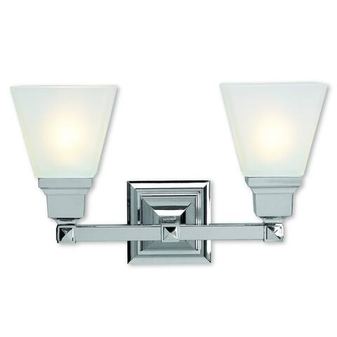 Livex Lighting Mission Polished Chrome Steel 2-light Bath Light