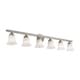 preview thumbnail 3 of 5, Livex Lighting Neptune Brushed Nickel Six-light Bath Light