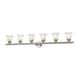 preview thumbnail 1 of 5, Livex Lighting Neptune Brushed Nickel Six-light Bath Light