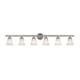preview thumbnail 7 of 5, Livex Lighting Neptune Brushed Nickel Six-light Bath Light