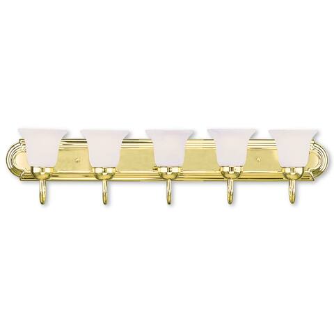 Livex Lighting Riviera Polished Brass 5-light Bath Fixture