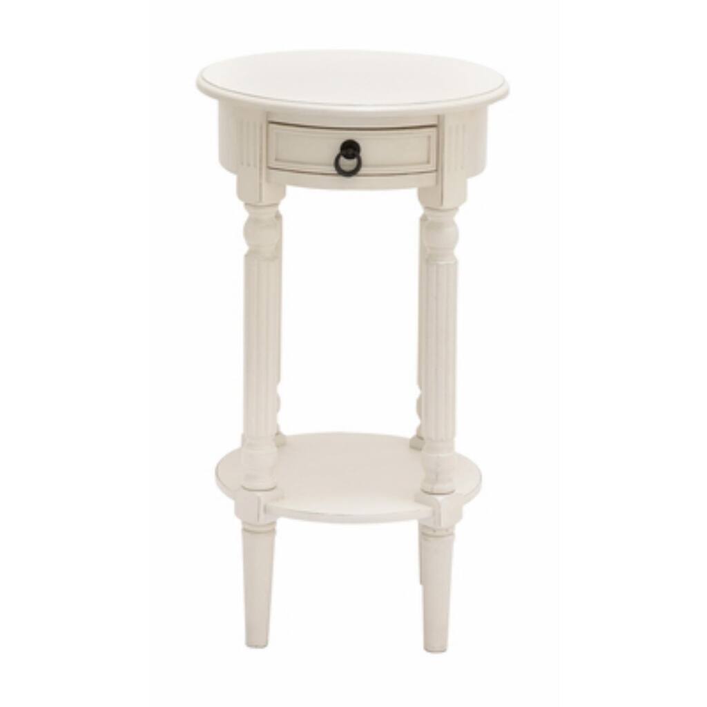 The White Wood Accent Table