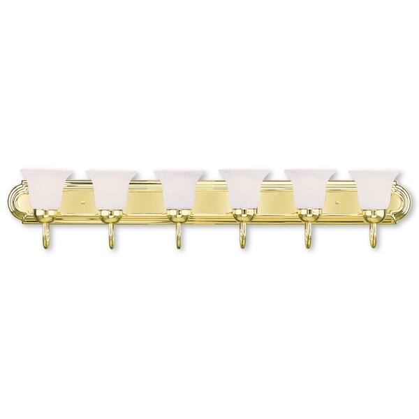 Livex Lighting Riviera Polished Br 6 Light Bath Fixture Livex Lighting Riviera Polished Br 6 Light Bath Fixture