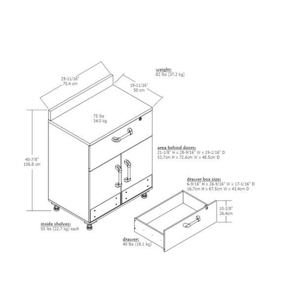 Shop Avenue Greene Barwood Grey 2 Door And 1 Drawer Base Cabinet