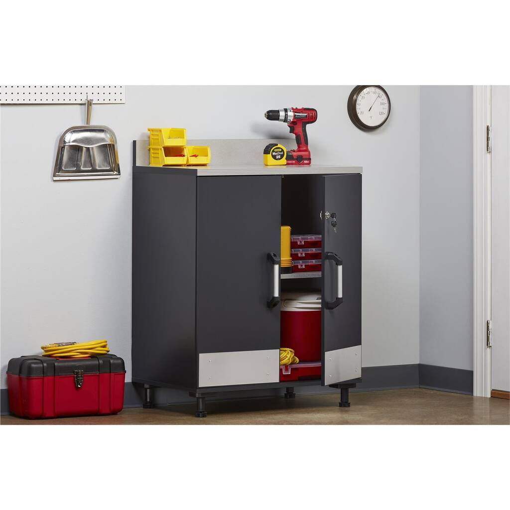 Systembuild Evolution Boss Steel Grey 2-door Base Cabinet