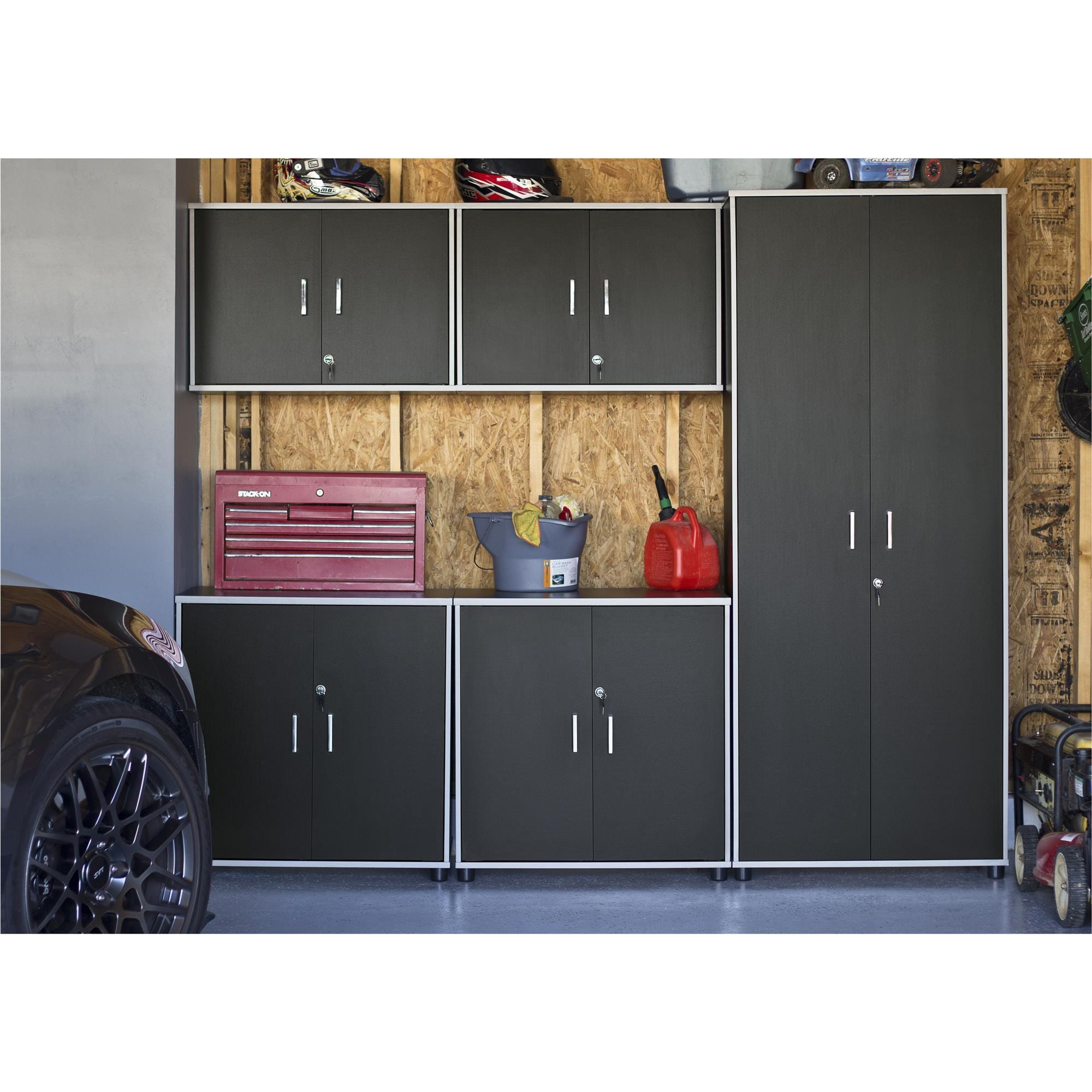 Shop Systembuild Apollo Black Wall Cabinet Free Shipping Today