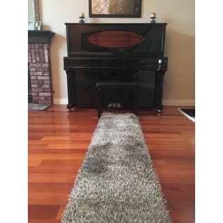3 X 12 Runner Rugs For Less Shaw Bling Collection Grey Nylon Polyester Super Runner Rug 2 6 X