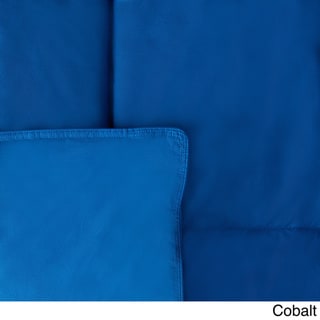 National Sleep Products Oversized Cotton Superluxe Down Alternative Comforter (FULL/QUEEN - COBALT)